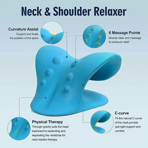 Neck & Shoulder Relaxer — Cervical Traction Device for Tech Neck Relief